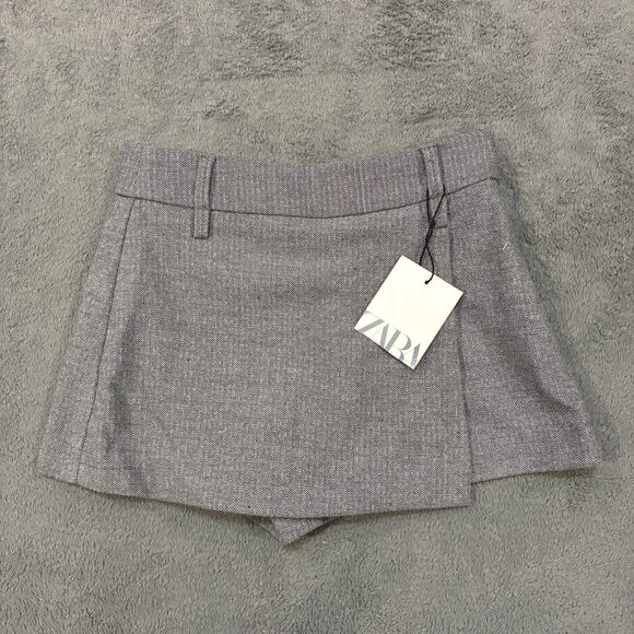 Zara Pants - ZARA Gray Skort Textured Mini Skirt Shorts Hybrid Casual Chic Kids Girls Size 8